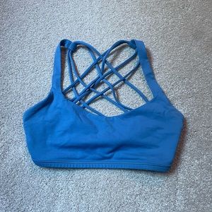 Blue free to be wild lululemon sports bra